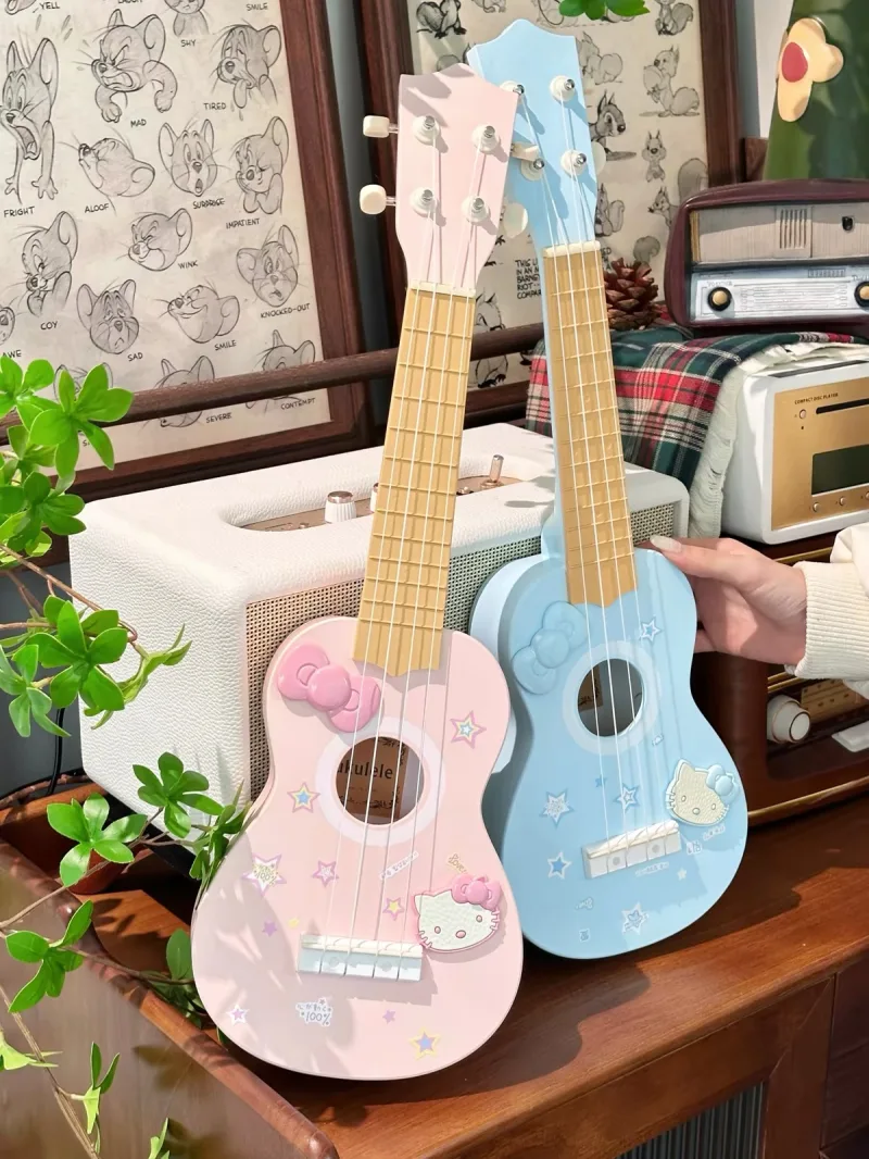 Đàn Ukulele Hello Kitty & Kuromi Dáng Nhỏ Màu Pastel Dành Cho Người Mới Bắt Đầu / Làm Quà Tặng