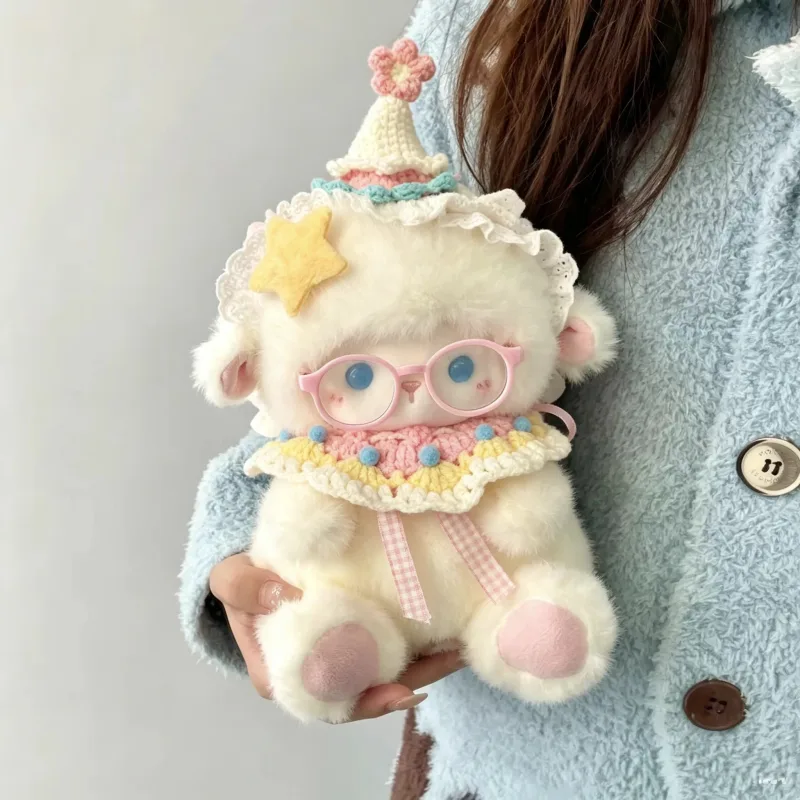 Gấu Bông Cừu Thiên Sứ Duoai Chính Hãng Đeo Mũ Len Bánh Sinh Nhật Siêu Đáng Yêu