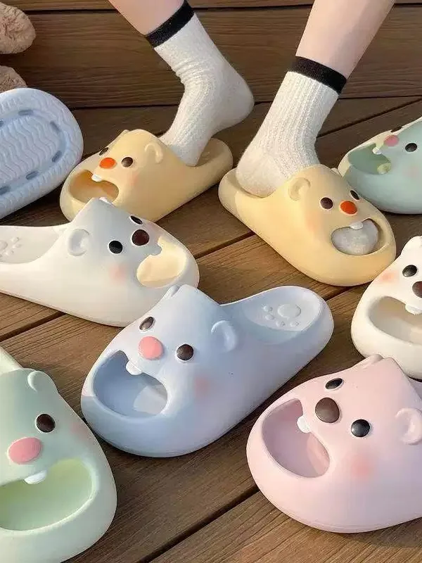 Dép Mang Trong Nhà / Đi Chơi Chất Liệu EVA Tạo Hình Hải Liệu Hải Cẩu Răng Thỏ Siêu Dễ Thương