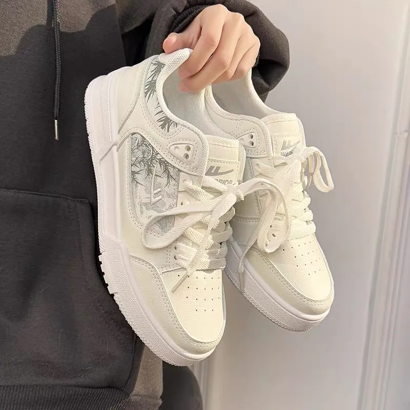 Giày Sneaker / Giày Thể Thao Nam Warrior (Thượng Đình Trung Quốc) Họa Tiết Tranh Thủy Mặc Phong Cách Trung Hoa Độn Đế